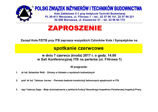 PZITB - spotkanie czerwcowe 2017