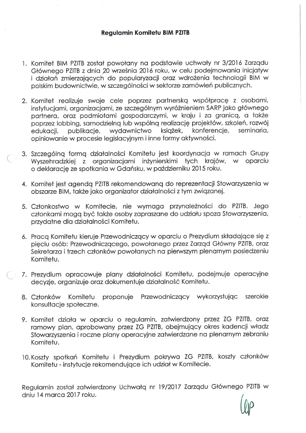 Regulamin do Uchwały 19 z 2017