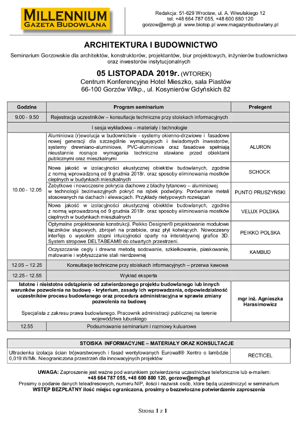 PROGRAM GORZÓW